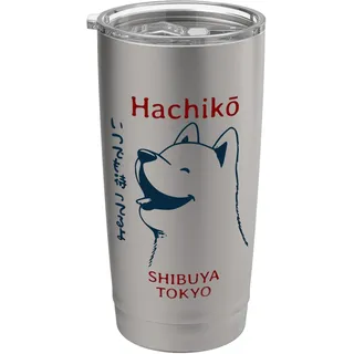 Japanischer Hund Kanji Hachiko Shiba Inu Doppelwandiger Edelstahl-Thermobecher