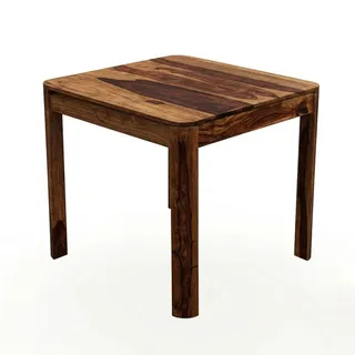 Esstisch Sheesham Massivholz 80x80 cm Dunkelbraun für 4 Personen