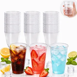 Hustge 30 Stück Plastikbecher 100ml Wiederverwendbar, Transparente Kunststoffbecher, Stabile Partybecher, Kleine Trinkbecher Plastik für Geburtstag, Hochzeit, Sektempfang, Picknick, Cocktails