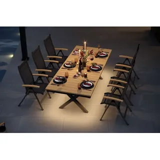 OUTFLEXX Garten-Essgruppe Luminara grau