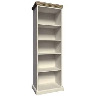 Feldmann-Wohnen Bücherregal Royal, 1-tlg., 67cm Pinie skandinavisch weiß Wildeiche Landhaus-Stil weiß