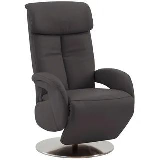 Cantus Relaxsessel, Anthrazit, Metall, Echtleder, Color-Finish-Leder, 70x114x80 cm, Goldenes M, Fußauswahl, Lederauswahl, Stoffauswahl, Wohnzimmer, Sessel, Relaxsessel