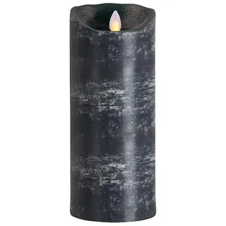 sompex LED Kerzen mit Timerfunktion und flackernder Flamme, anthrazit ⌀ 8cm, Höhe wählbar 12,5 cm, 18cm, 23cm, Adventskranz 4er Sets, Weihnachtsdeko, LED Deko (4x23cm)