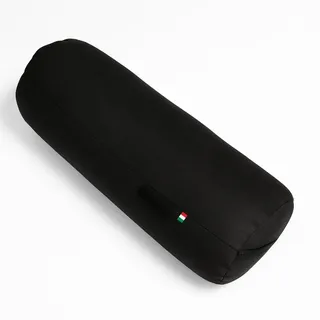 GM Nackenrolle für Nacken, Rücken und Beine, 40 x 15 cm, hergestellt in Italien, mit Bezug aus wasserabweisendem und schmutzabweisendem Stoff, Schwarz