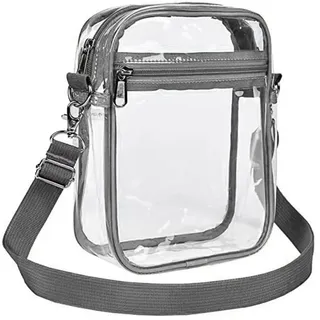 Transparente Umhängetasche, PVC Durchsichtige Schultertasche Handtasche mit Verstellbarer Riemen für Männer und Frauen
