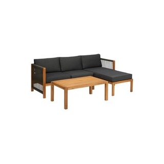 Acamp Loungeset Malaga teak Akazie B/H/T: ca. 132x64x66 cm