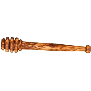 levandeo Honigstab ca. H14cm Olivenholz inkl. Honiglöffel Honigheber Holzlöffel Holz Natur Unikat Küche
