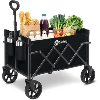 Sekey Bollerwagen Faltbar Klein 70L 80KG schwarz
