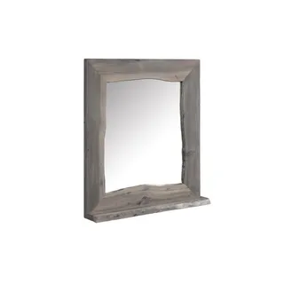 Massivmoebel24 Badspiegel Akazie 70x12x78 grau lackiert PURE ACACIA #603