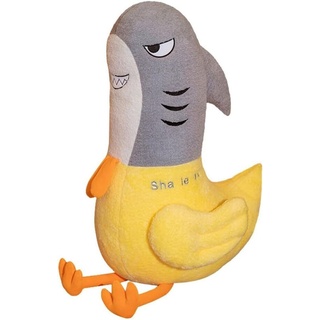 Kreatives Hai Huhn Plüschtier, Arktischer Samt Hai Plüsch Kissen Spielzeug, Lustiges Huhn Puppe als Geschenk für Mädchen und Freunde (70cm)