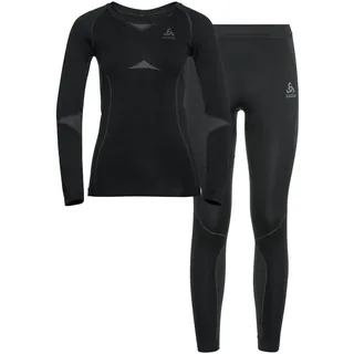 Odlo Funktionswäsche-Set Damen Schwarz/Grau XS