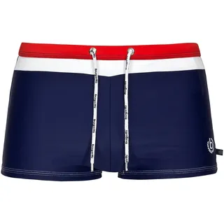 bugatti® - Moderne Herren Badehose/Badepants mit Kontrastfarben am Bund - S