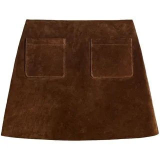 bhoem Minirock Leder Braun 40