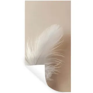 MuchoWow Wandsticker Feder - Minimalistisch - Rosa (1 St), Wandaufkleber, Repositionierbar, Selbstklebend, 80x160 cm 80 cm x 160 cm x 0.1 cm