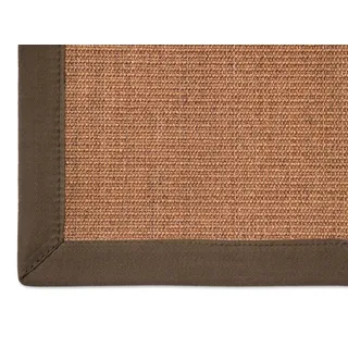 Steffensmeier Astra Sisal Teppich Manaus mit Bordüre Farbe braun Coffee 100% Sisal - 18 Größen, Größe: 80x200 cm