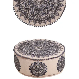 Orientalische Pouf Hocker Sitzpuff Deko Aziza Schwarz