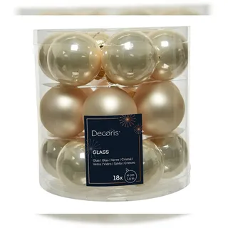 Christmas Decorations 18 Stück kleine Christbaumkugeln Weihnachtsbaumkugeln champagner
