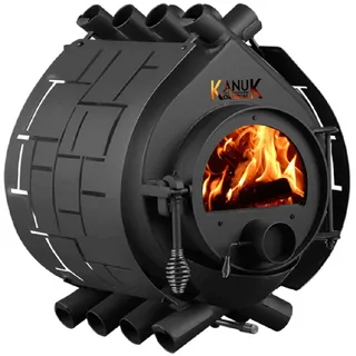 Kanuk Kaminofen Kanuk® Original 7 kW - Seitenverkleidung Brick ohne Untergestell, 6,7 kW schwarz