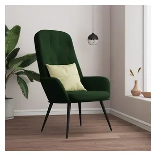 vidaXL Relaxsessel Dunkelgrün Samt 70 x 98 x 77 cm Grün