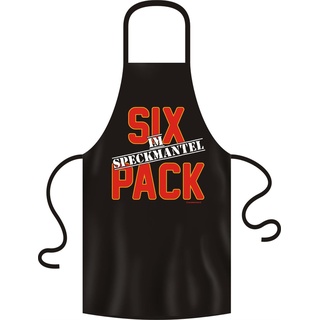 RAHMENLOS Lustige Grillschürze Kochschürze Schürze SIX-Pack im Speckmantel