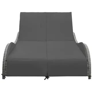 vidaXL Doppel-Sonnenliege 200 x 132 x 45 cm anthrazit