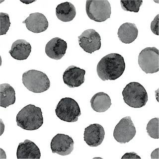 Selbstklebende Tapete Schwarz Weiß, 44.5 x 500 cm Tapete Schwarze Geometrisch Tapeten Punkte Klebefolie Möbel Klebefolie Tapeten Möbelfolie Selbstklebend für Badezimmer Wohnzimmer Schlafzimmer Küche