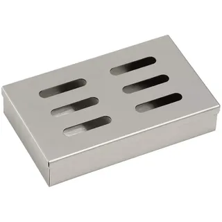 Dehner Räucherbox 21 x 13 cm Edelstahl silber