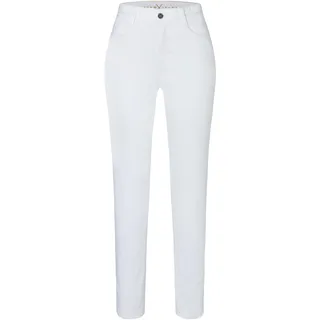 Stretch-Jeans MAC "Dream" Gr. 46, Länge 32, weiß (whitedenim) Damen Jeans Röhrenjeans mit Stretch für den perfekten Sitz Bestseller