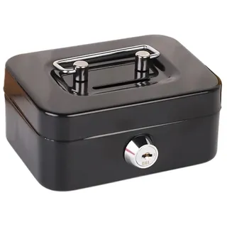Intelligentes Türschloss Safe, Spardose Aus Metall, Mini-Schloss, Für Bank, Münzen, Sicherheit, Bargeld, Tragbar für Zuhause, Schlafzimmer(Black)