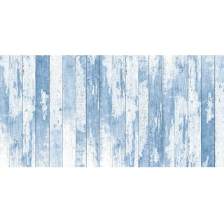 Outdoorteppich, Blau, Kunststoff, Holzoptik, rechteckig, 70x140 cm, rutschfest, wasserabweisend, pflegeleicht, reißfest, leicht zusammenrollbar, Teppiche & Böden, Teppiche, Outdoorteppiche