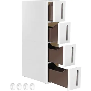 Songmics Nischenregal 45,2 x 17,3 x 84 cm Braun / Weiß
