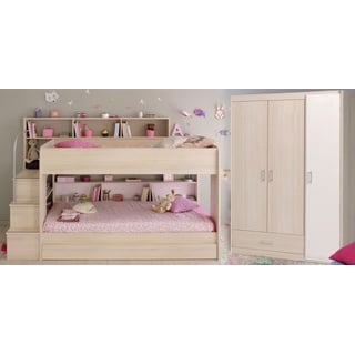 Jugendzimmer-Set PARISOT "Bibop" Schlafzimmermöbel-Sets Gr. Mit Bettschubkasten, braun (akazienfarben) Baby Komplett-Kinderzimmer