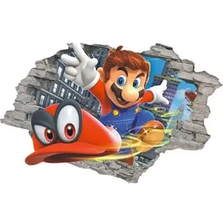 3d-super-mario-wandtattoo Fürs Kinderzimmer, Selbstklebende Wanddekoration