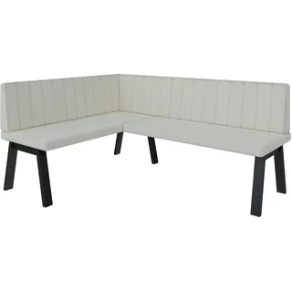 FURNISTAR Eckbank Akiko Metal A - Eckbankgruppe für Ihrem Esszimmer, Küche modern, Sitzecke, Essecke. Perfekt für Küche, Büro und Rezeption. Solide und Starke Verarbeitung. (128x168-Links-Inari22)
