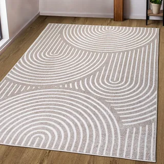 OTTO home Fadel Kurzflorteppich 200 x 300 cm Beige