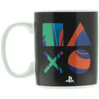 PlayStation Icons Thermoeffekt-Tasse - Offiziell lizenziert, Keramik-Kaffeetasse, heiße Getränke hinzufügen, um wärmeempfindliches Design zu enthüllen, 296 ml (10 Fl Oz)