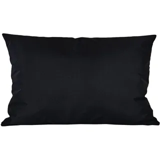 JACK 40x60cm Outdoor Lounge Kissen Dekokissen inkl. XXL-Füllung Wasserabweisend Sitzkissen Garten Stuhl Lotus Effekt, Farbe:Schwarz