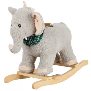 Sweety-Toys Schaukeltier Sweety Toys 7110 Schaukeltier Schaukelpferd Elefant grau mit Halstuch grau