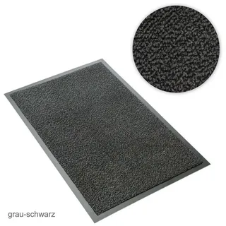 Metzker® Fußmatte Schmutzfangmatten - Sauberlaufmatten, rechteckig, Höhe: 7 mm, 120x180cm - grau-schwarz meliert grau|schwarz 120 cm x 180 cm x 7 mm