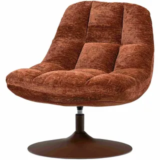 Woood Drehsessel Elvi Chenille 73 x 81 x 84 cm Rostbraun drehbar