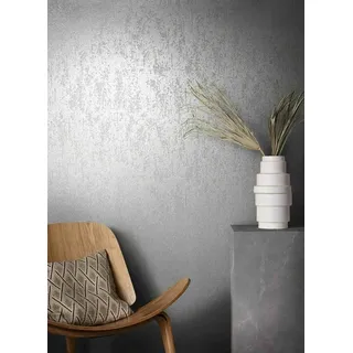 Marburg Vliestapete Struktur Perlen Metalloptik Shabby Grau Glitzer 86549