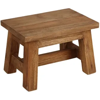Buri Hocker Holz 30 x 20 x 20 cm Braun