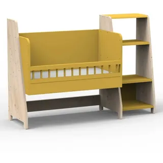 Mathy by Bols "Asymetry" Baby Beistellbett umbaubar zum Schreibtisch mit 1 Regal | Gr.: onesize
