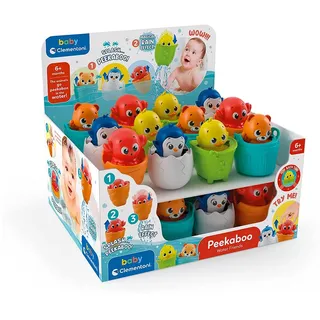 CLEMENTONI Baby 17655 - Wasser-Freunde Badespaß - badespielzeug, Baby Spielzeug, 1 badespielzeug für Kleinkinder ab 6 Monaten Sortiert