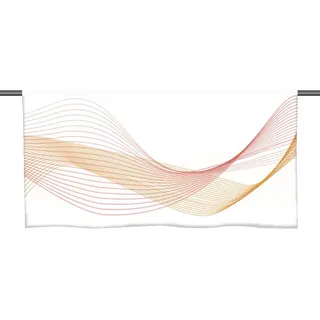 gardinen-for-life Scheibengardine Stream Horizon curry, Cafehausgardine, Bistrogardine 60 cm x 25 cm