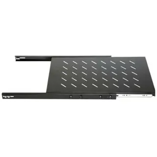 DSIT Ausziehbarer Fachboden für 450mm Tiefe – 1 HE, Serverschrank Zubehör, Schwarz