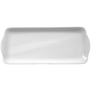 Seltmann Weiden Geschirr-Set Kuchenplatte eckig 35 cm Rondo weiss uni 7 von Seltmann Weiden, Porzellan weiß