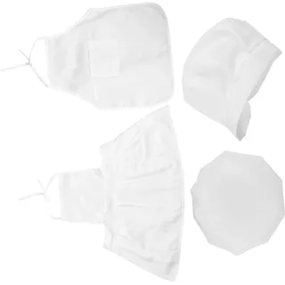 Angoily 2 Sätze kochschürzen-mützen-Set weiße schürze kochschürze Chef Costume Boy Chef Costume -Outfit für backschürze fotoshooting Outfit White