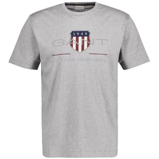 Gant T-Shirt Herren T-Shirt - REGULAR ARCHIVE SHIELD, Rundhals grau XL