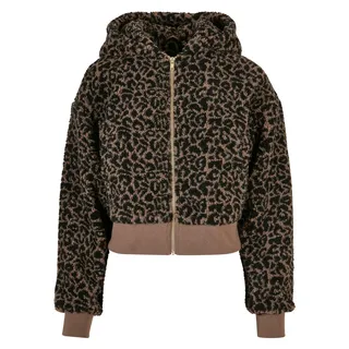 URBAN CLASSICS Short Oversized Aop Sherpa Jacke Dark Taupe Leo S